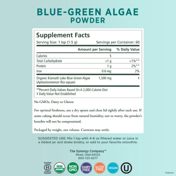 Polvo de algas verde-azules PURE SYNERGY cerca