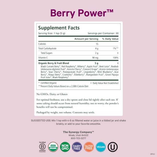 Frasco Berry Power con tapa