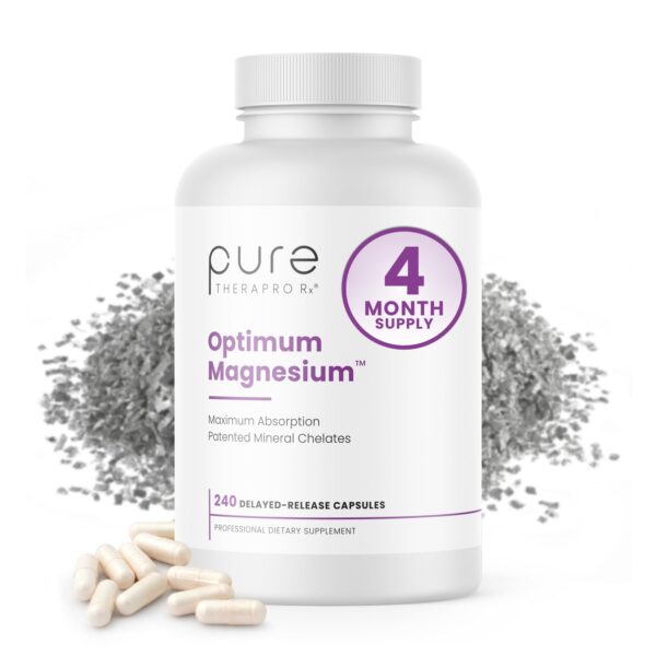 Botella frontal de Pure TheraPro Rx Optimum Magnesium