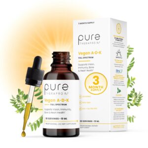Version 1.0.0 Frasco frontal de Pure Therapro Rx A-D-K Drops vegano
