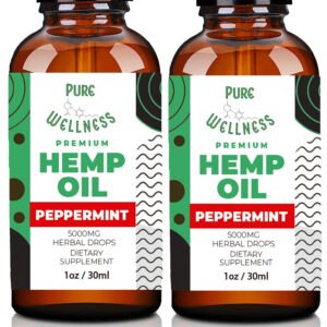 Version 1.0.0 Frente del envase de Pure Wellness Hemp Seed Oil Drops
