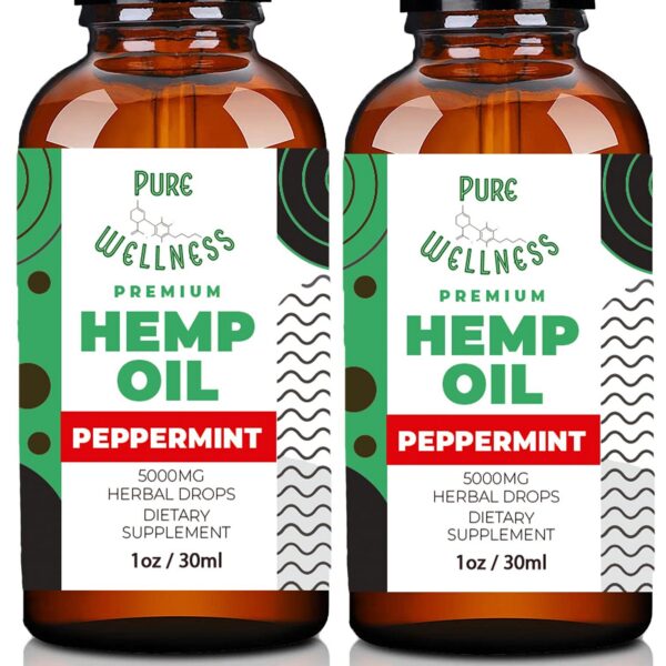 Frente del envase de Pure Wellness Hemp Seed Oil Drops