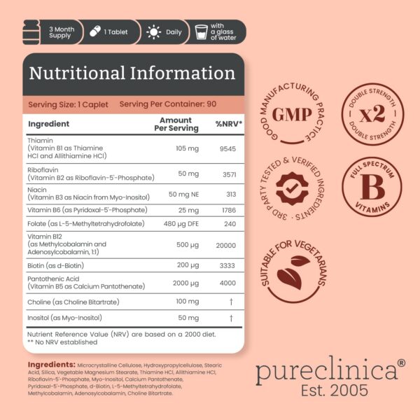 Etiqueta frontal del B Complex