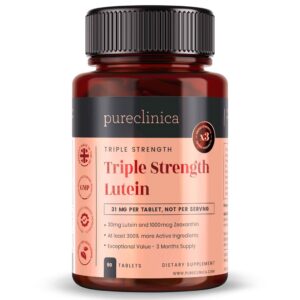 Version 1.0.0 Triple Strength Lutein 30 mg frasco y etiqueta
