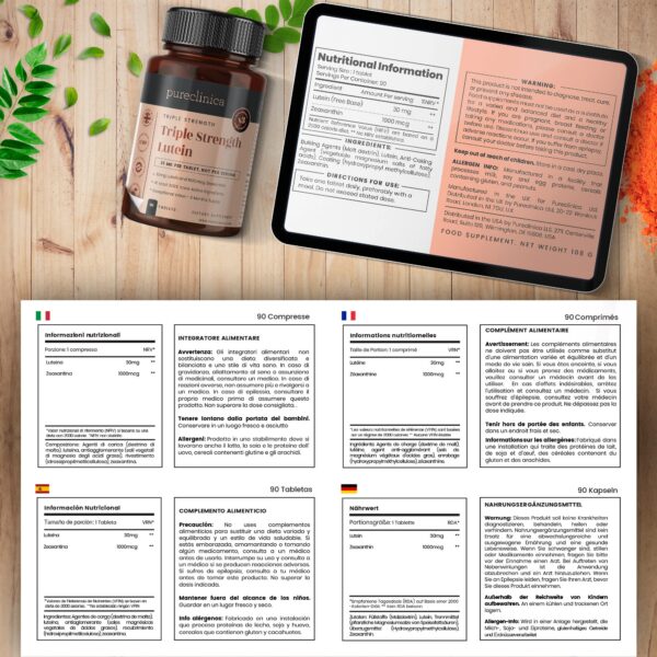 Version 1.0.0 Detalle de zeaxantina en fórmula