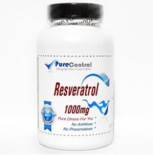 Frasco de Resveratrol 1000 mg – etiqueta frontal