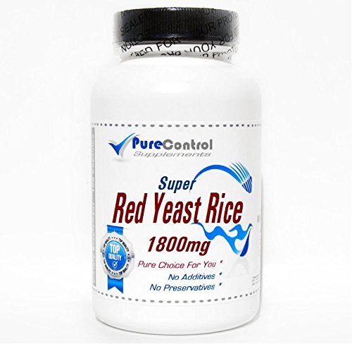 PureControl Super Arroz Levadura Roja 1800mg frasco de 90 cápsulas