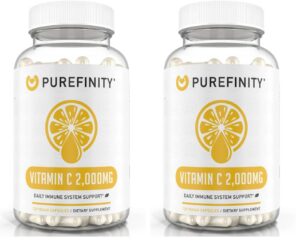 Frontal de la botella PUREFINITY Vitamina C 2000 mg