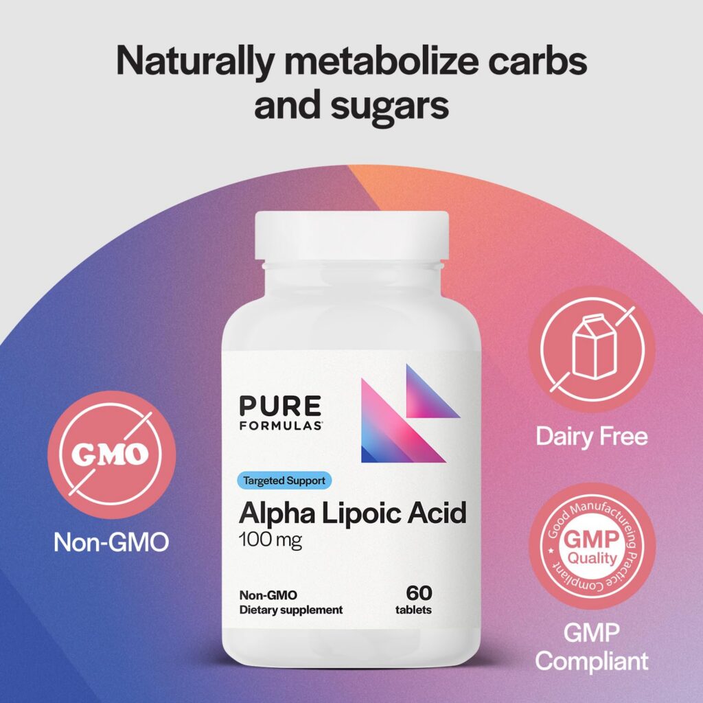 Pureformulas Website PureFormulas Ácido alfa-lipoico 100 mg, 60 tabletas