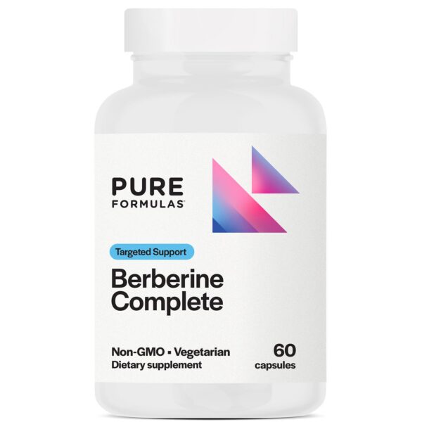 Frasco de PureFormulas Berberina Complete 500mg 60 cápsulas