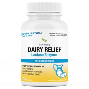 Puregen Labs Dairy Relief frasco frontal