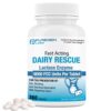 Version 1.0.0 Frasco blanco de Puregen Labs Dairy Rescue con 360 tabletas