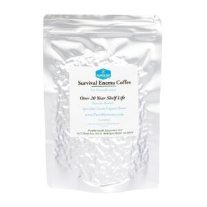 Bolsa sellada al vacío de café enema Purelife orgánico 1 libra