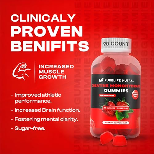 Frasco de gomitas creatina PureLife Nutra