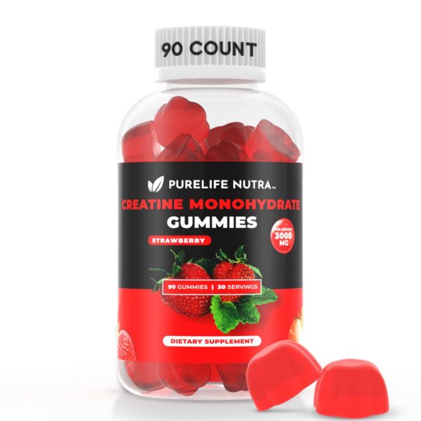 Frente de gomitas creatina PureLife Nutra