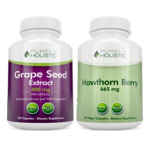 Version 1.0.0 Purely Holistic extracto semilla de uva espino cápsulas paquete frontal