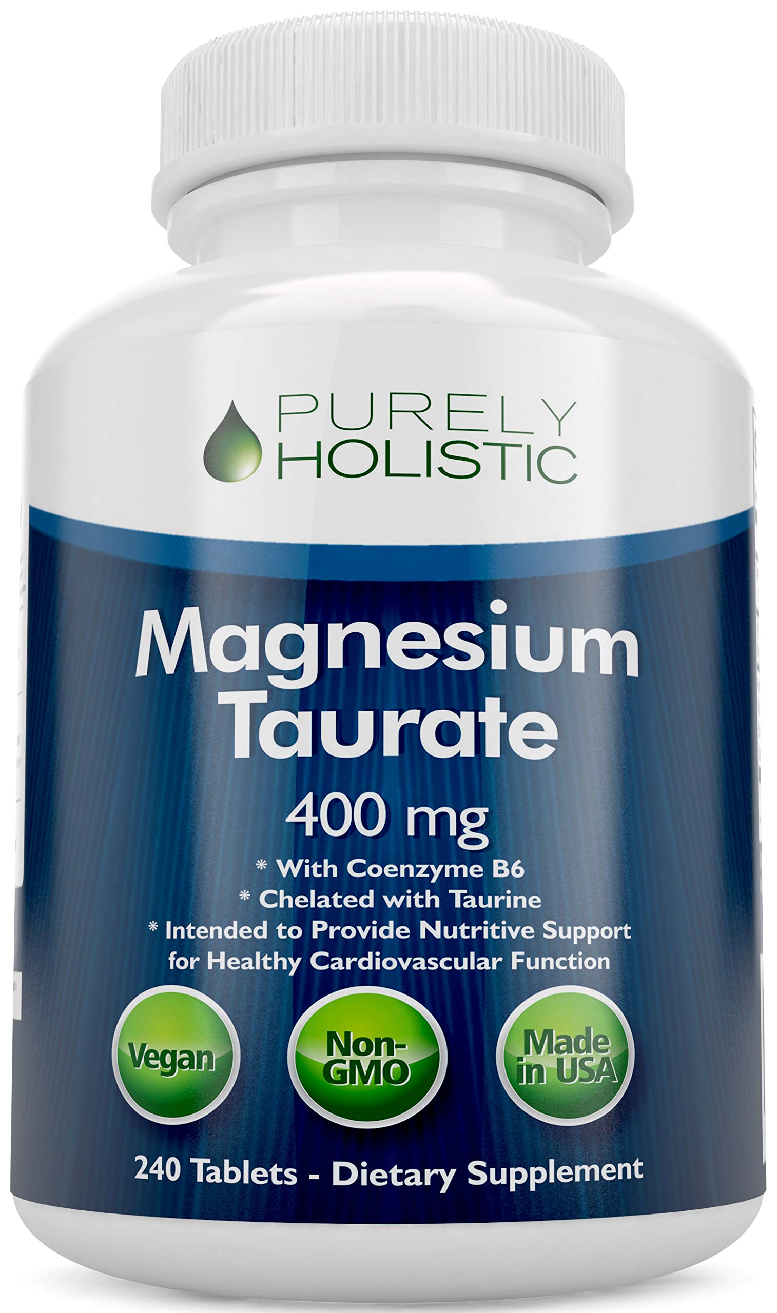 Purely Holistic Magnesium Taurate, 400 mg