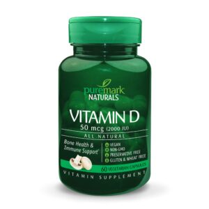 Puremark vitamina D 2000 UI cápsulas vegetarianas envase frontal