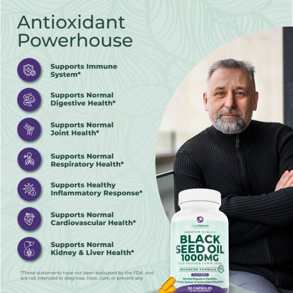 Etiqueta del PurePremium Black Seed Oil 500 mg