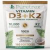 Botella PURETREX Vitamina D3 y K2 MK-7