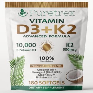 Botella PURETREX Vitamina D3 y K2 MK-7