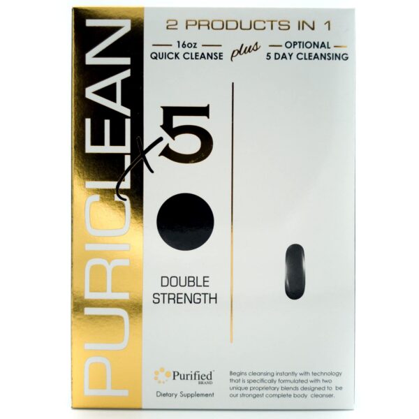 Puriclean X5 detox 2 en 1 cápsulas y softgel para limpieza corporal