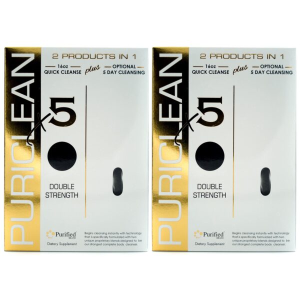 Puriclean X5 limpieza corporal 2 en 1 detox 20 cápsulas y limpiador