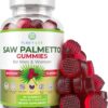 Purify Life Saw Palmetto vegano gummies frasco rojo