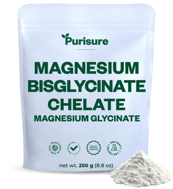 Frasco Purisure Magnesio Bisglicinato Chelate 250 g