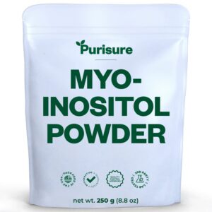 Version 1.0.0 Polvo de Myo-Inositol Purisure 250 g frasco y etiqueta