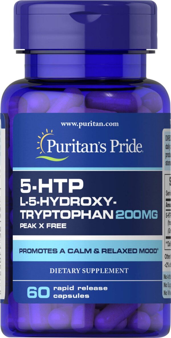 Puritan's Pride 5-HTP cápsulas envase