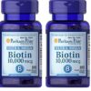 Puritan's Pride biotina softgels piel cabello uñas 100 unidades