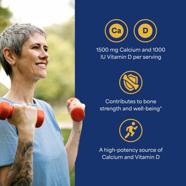 Etiqueta nutricional de calcio y vitamina D3