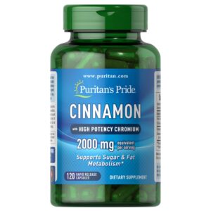 Version 1.0.0 Puritan's Pride canela suplemento metabolismo energético 120 cápsulas