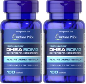 Frasco Puritan's Pride DHEA 50 mg