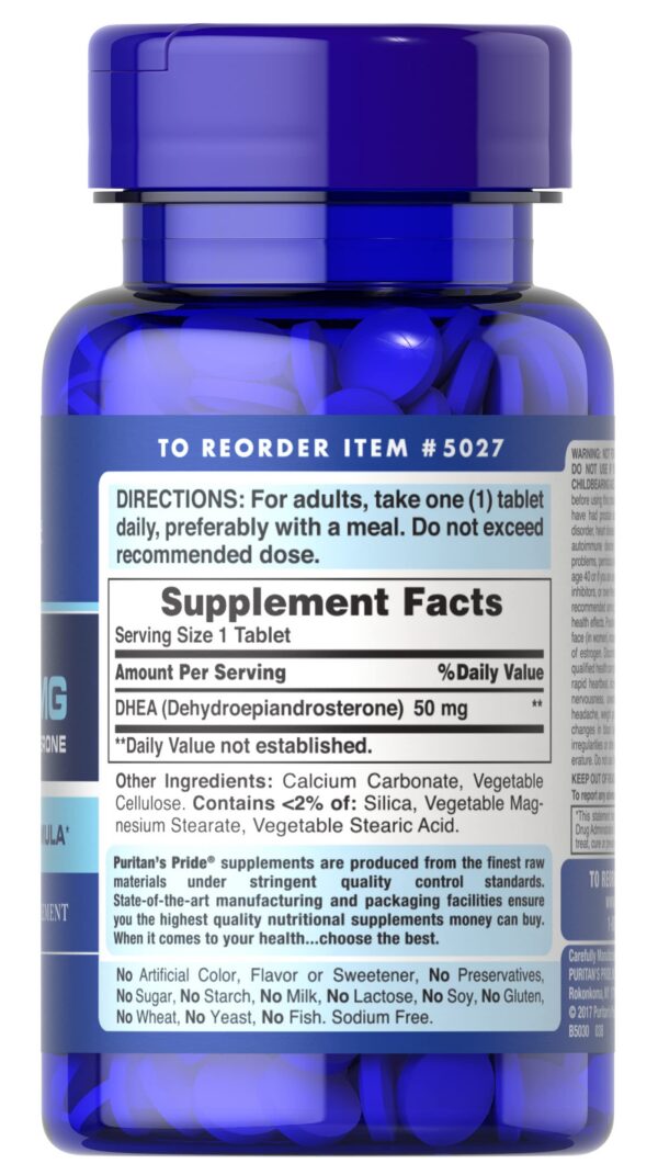 Version 1.0.0 Tabletas DHEA Puritan's Pride 50 mg