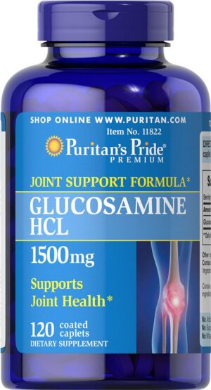 Puritan's Pride glucosamina 1500 mg caplets frontal