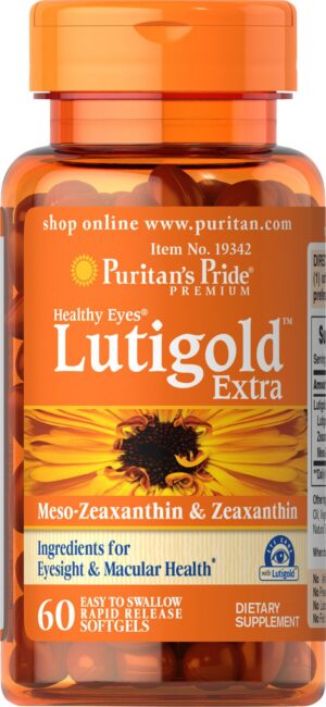 Version 1.0.0 Puritan's Pride suplemento Healthy Eyes Lutigold extra 60 cápsulas blandas