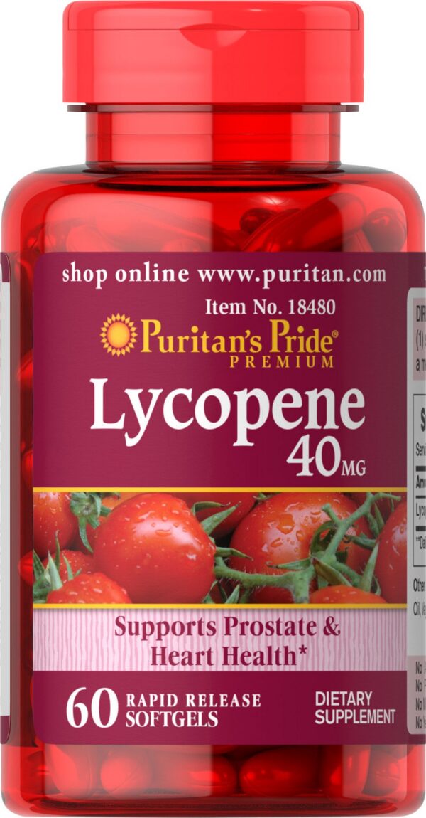 Version 1.0.0 Puritan's Pride licopeno 40 mg suplemento 60 cápsulas liberación rápida