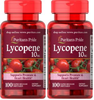 Puritan's Pride licopeno softgels frontal