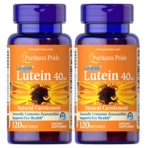 Puritan's Pride suplemento luteína 40mg con zeaxantina 120 tabletas