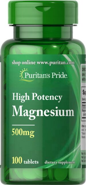Version 1.0.0 Puritan's Pride Magnesio 500 mg etiqueta