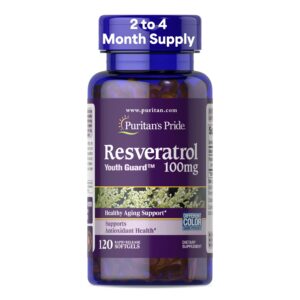 Frasco de Puritan's Pride Resveratrol 100 mg