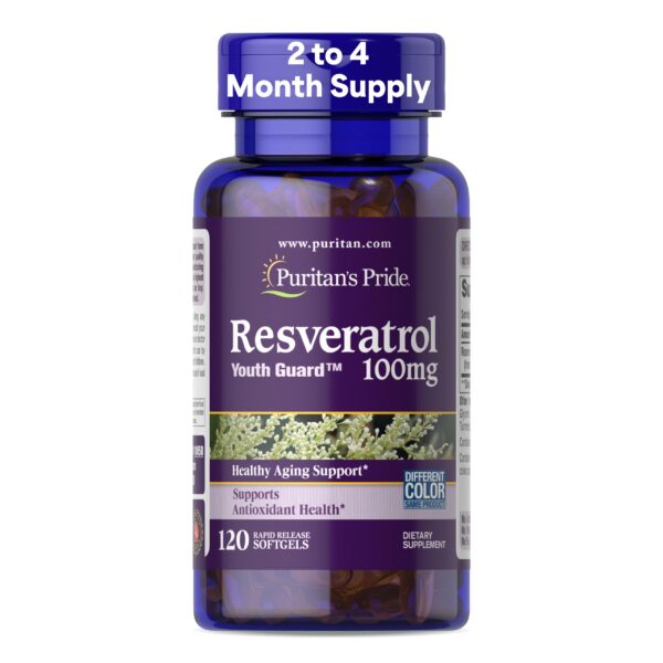 Frasco de Puritan's Pride Resveratrol 100 mg