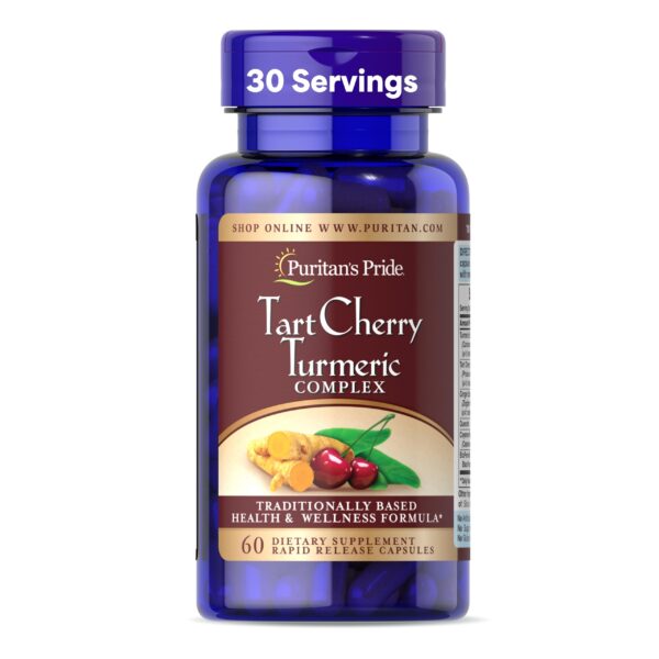 Puritan's Pride Tart Cherry Turmeric Complex frasco