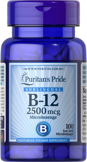 Version 1.0.0 Frente de la caja Puritan's Pride Vitamina B-12