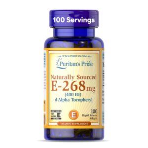 Frente de envase Puritan's Pride Vitamina E