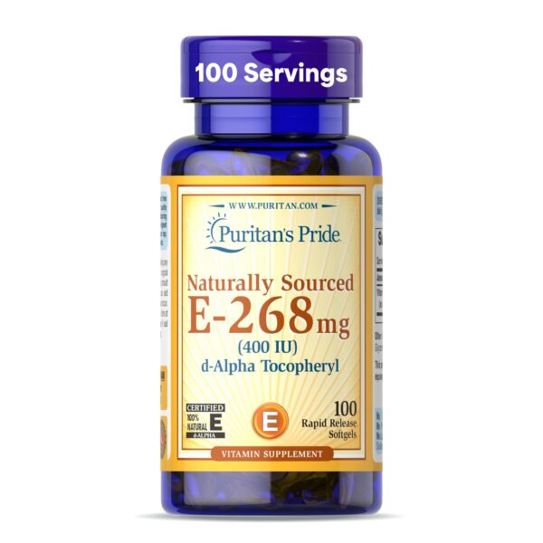 Frente de envase Puritan's Pride Vitamina E