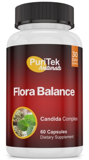 Puritek Naturals Flora Balance cápsulas para limpieza candida 60 unidades