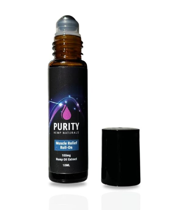 Purity Hemp Naturals roll-on frente al envase